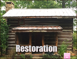 Historic Log Cabin Restoration  Oriental, North Carolina